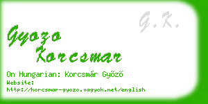 gyozo korcsmar business card